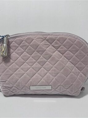 Tartan Twine Quilted Velvet Cosmetic Bag with Tassel